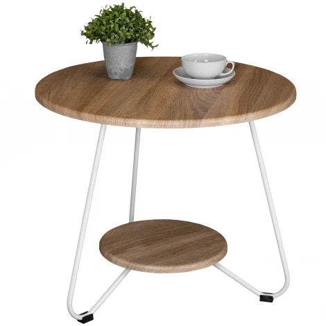 Стол журнальный BeautyStyle 38 дуб сонома/белый Mebelik 009594