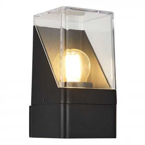 Настенный уличный светильник ST Luce Slide SL9016.401.01 черный/черный E27 1*15W