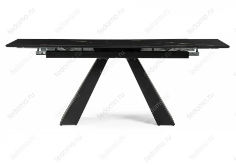 Стеклянный стол Woodville Торвальд обсидиан / черный 474325