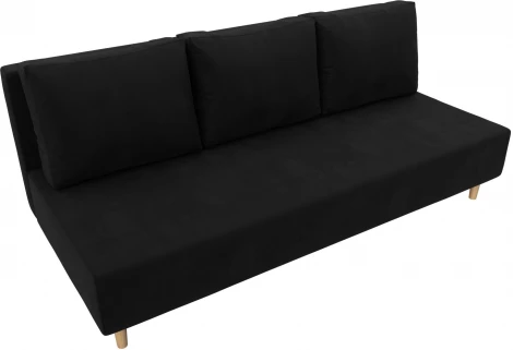 Диван прямой Лига-033 (Черный/Микровельвет) Лига Диванов арт.121083