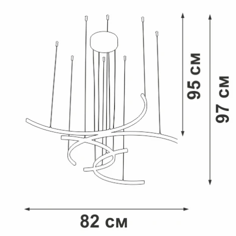 Подвесной светильник V3777-0/4S, LED 76Вт, 3900-4200К, 5960лм Vitaluce V3777-0/4S (220V, на тросе)