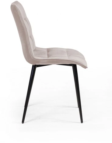 Стул UNO soft, бархат пепельно-серый 25 / чёрный конус Top Concept soft 77589