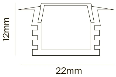 Алюминиевый профиль накладной 16x12 Maytoni Led Strip ALM005S-2M