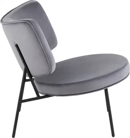 Кресло District Lounge велюр серый Stool Group (арт.УТ000039114)