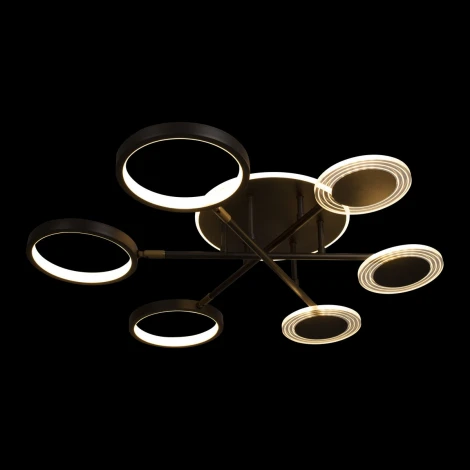 Потолочная люстра на штанге Megan 10164S Black (LED, 220V, круглые, кольцо)