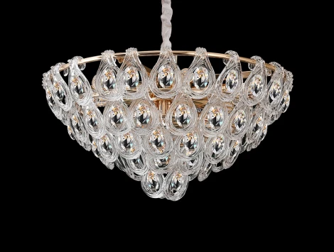 Подвесная люстра хрустальная Newport 5250 5259/C gold (220V, на цепи)