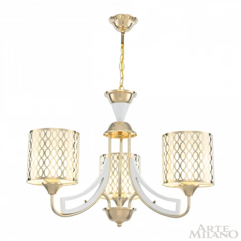 Подвесная люстра Arte Milano Florentia-3387 303387/3 Wh/Gd (220V, на цепи)