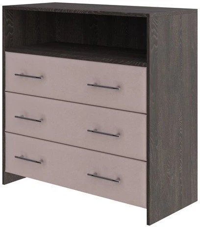 PROxSON Комод Свен (ЛДСП Кантербери+ткань Дуб Кантербери/Ultra Розовый мусс) 90x40