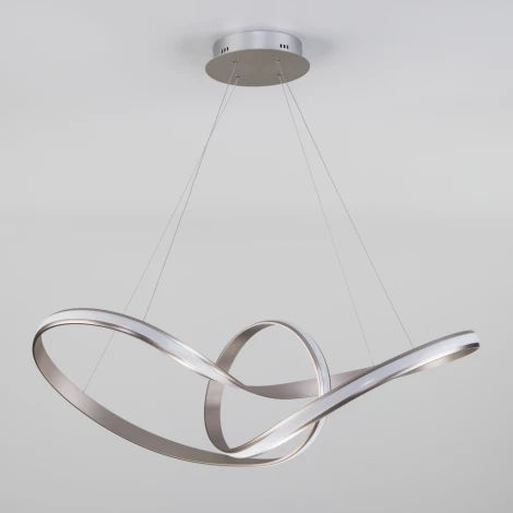 Подвесной светильник Eurosvet Kink 90174/1 сатин-никель (LED, 220V, на тросе)