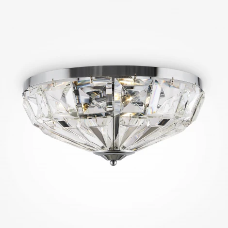 Потолочная люстра буше Maytoni Facet MOD094CL-04CH (220V, хрусталь, круглые)