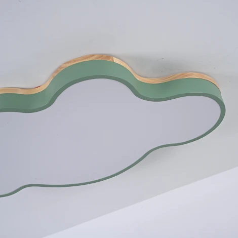 Потолочный светильник Wi-Fi Cloud Eco D63 Green By ImperiumLoft Cloud-Eco01 (для детской, LED, 220V, голосовое управление, умный дом - Алиса, тучи)