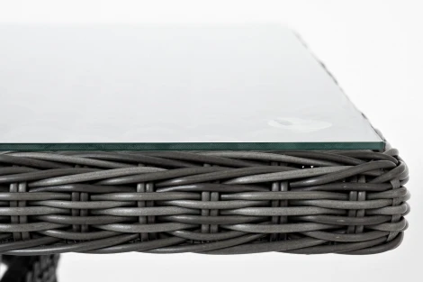 Плетеный стол из искусственного ротанга 200х90см, цвет графит 4SIS Латте YH-T4766G-2 graphite