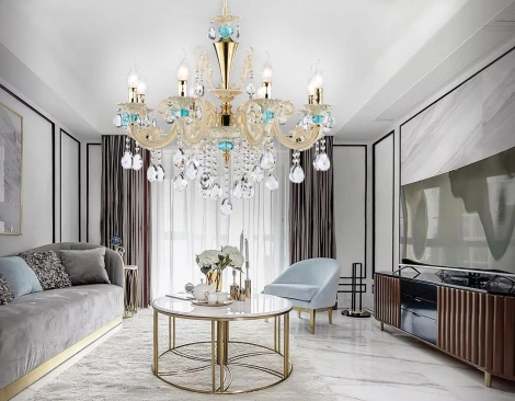 Подвесная люстра Ambrella TRADITIONAL TR4926 (220V, хрусталь, на цепи, свеча)