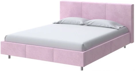 PROxSON Кровать Novo (Ткань: Велюр Teddy Розовый фламинго) 90x200