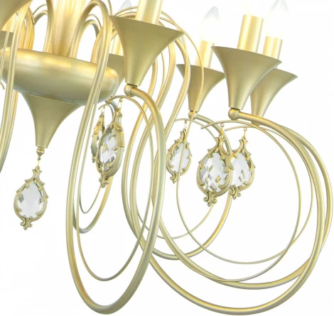 Подвесная люстра Arte Milano AM349920 349920/10 CG (220V, подвески, на цепи, подсвечник, свеча)