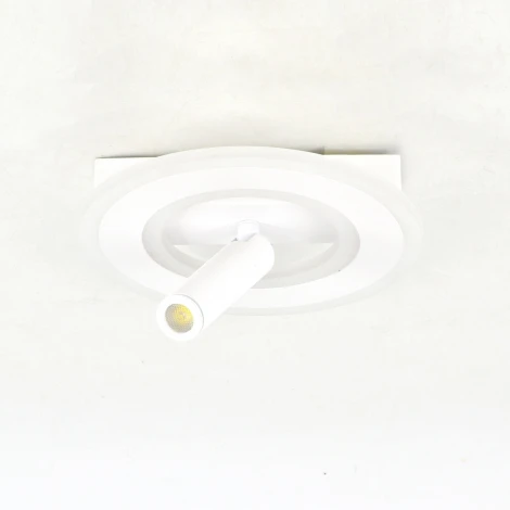 Настенно-потолочный светодиодный светильник со спотом Escada 20045Led 20045SMA/02LED WH 38Вт, металл/акрил, белый