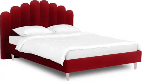 Кровать Queen II Sharlotta L 1600 ОГОГО (арт.577065), (Ткань/Бордовый)
