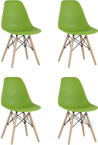 Стул Stool Group Eames Style DSW зеленый x4 (разборный каркас) арт.УТ000037605