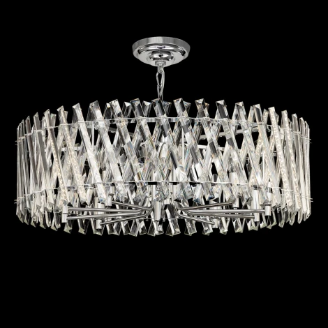 Подвесная люстра Citilux Ингвар CL334291 (220V, хрусталь, на цепи, круглые)