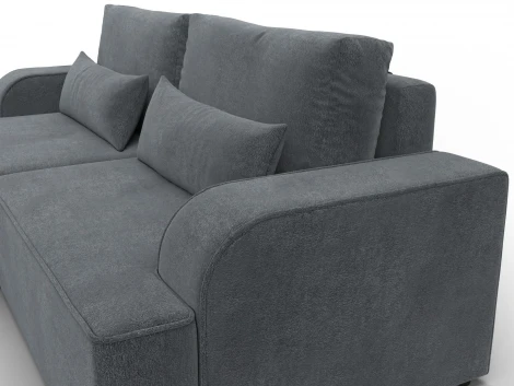 Диван угловой Лига-120 угол левый (ДСП,Брус,Фанера,ЛДС,Велюр/Светло-серый) Лига Диванов 137292L