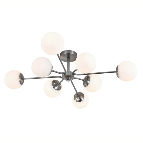 Потолочная люстра на штанге 150008/8R E27*60W Satin nickel Escada Roshe ES0000070