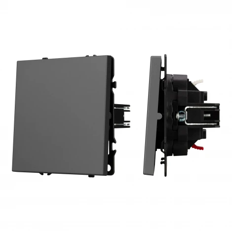 Механизм звонкового выключателя SWT-NOBE-MKR1-SFPL-GR (230V, 10A) (Arlight, Серый базальт) 054272(1)