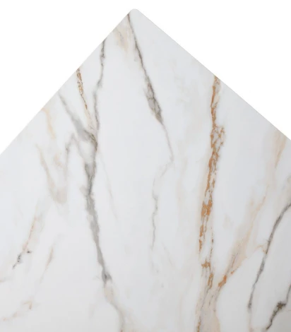 Стол БЭТИС (BETIS) 180 цвет МРАМОР (MATTE GILDED WHITE SOLID CERAMIC) / Орех (WALNUT), ®DISAUR M-City 64667