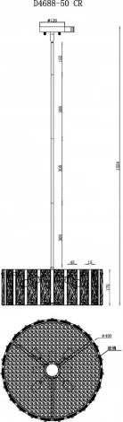 Потолочная люстра на штанге iLamp Panorama D4688-50 CR (220V)