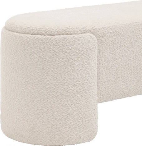 Банкетка Taks букле белый Stool Group (арт.УТ000039115)