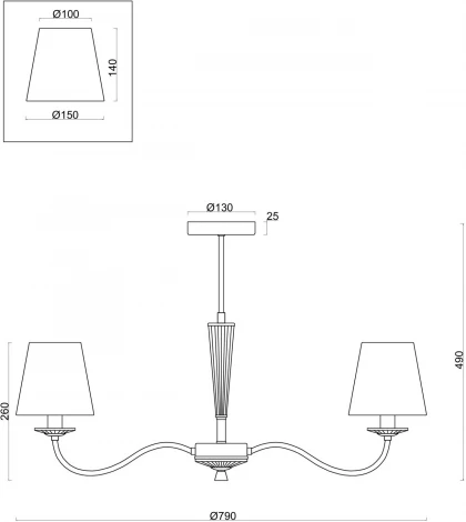Потолочная люстра на штанге Freya Osborn FR2027PL-07BS (220V)