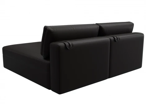 Диван угловой модульный Лига-060 НПБ угол универсальный (ЛДСП,Брус,Фанера/Пластик/Экокожа/Коричневый) Лига Диванов 130061