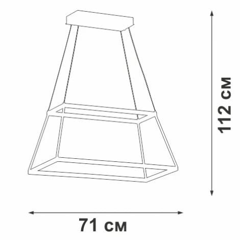 Подвесной светодиодный светильник V4694-0/1S, LED 68Вт, 3900-4200К, 5944лм Vitaluce V4694-0/1S (220V, на тросе)