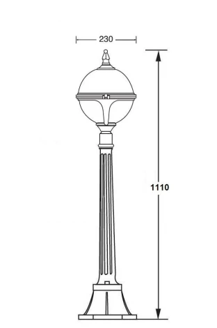 Наземный фонарь Oasis Light 88407 Bl (220V, шар, IP44)