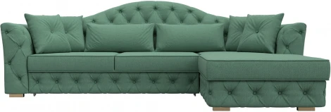 Диван угловой Артис правый угол (Зеленый/Рогожка) Лига Диванов арт.123401