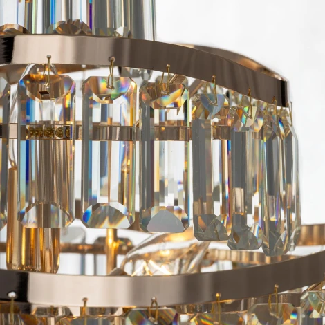 Подвесная люстра Citilux Naiad CL315192 (220V, хрусталь, подвески, на цепи)