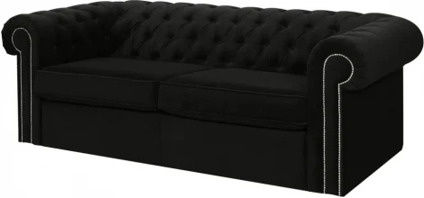 Диван Chesterfield ОГОГО (арт.344642), (Ткань/Черный)