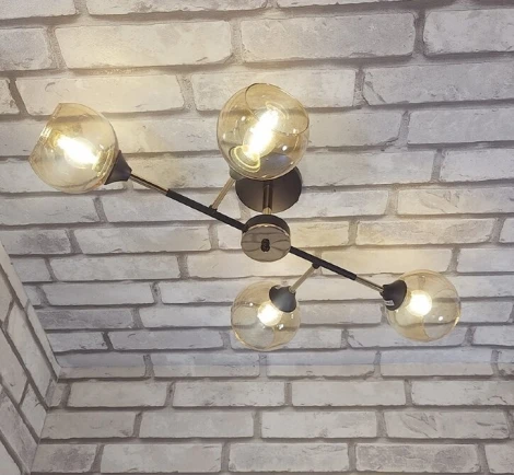 Потолочная люстра на штанге Seven Fires Linda SF3301/4C-MBK-GD