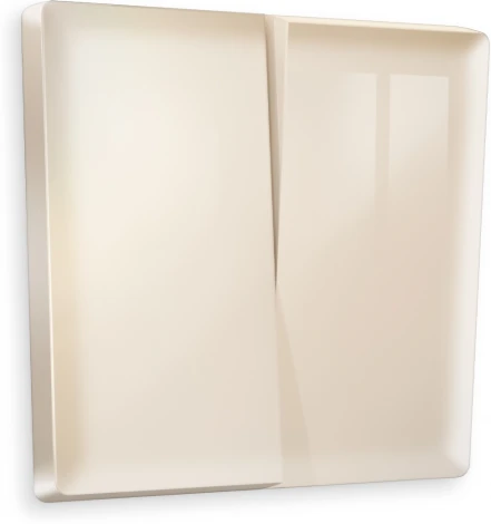 Лицевая панель Ambrella Volt ALFA (Бежевый глянец) для 2-клавишных выключателей QUANT AP3030