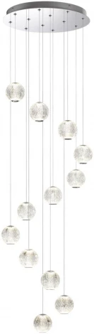 Подвесная люстра каскадная Odeon Light Crystal 5007/56L ром/металл/акрил LED 56W 4000K 4711лм (220V, на проводе)