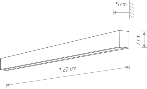Настенный светильник Nowodvorski Straight Wall LED L White 7566 (220V)
