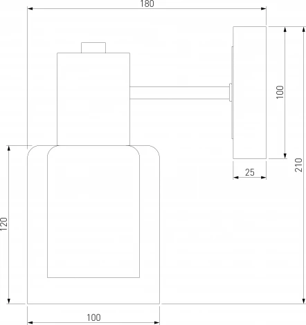 Бра Eurosvet Notion 70219/1 черный/античная бронза (220V)