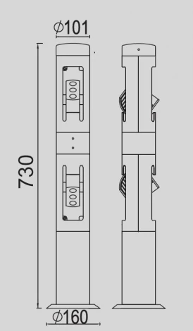 Наземный светильник Oasis Light W6142-2-730