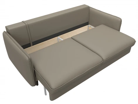 Диван прямой Лига-064 НПБ (ДСП/Дерево/Экокожа/Бежевый) Лига Диванов 129927