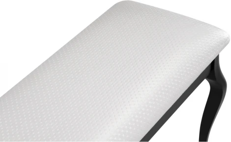 Банкетка Woodville Хиль черная / кожзам белый пунто 515161