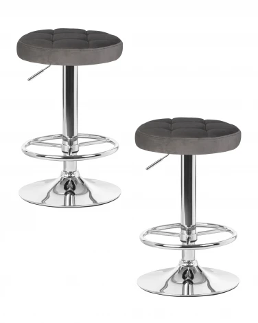 Набор 2 шт табурет барный DOBRIN BRUNO (серый велюр (MJ9-75))