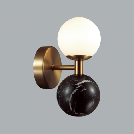 Бра Odeon Light Lolla 4361/6WL под латунь/металл/стекло/черный мрамор IP20 LED 1*6W 3000K 220V (шарики)