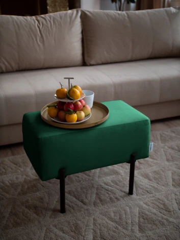 Маленькая радость Пуф прямоугольный на ножках, зеленый D1 furniture арт.AAA41673005