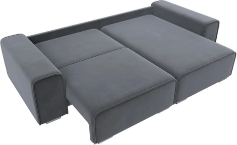 Диван угловой Лига-029 правый угол (Серый/Велюр) Лига Диванов арт.121928