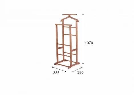 Вешалка костюмная В 9Н средне-коричневый от фабрики Mebelik