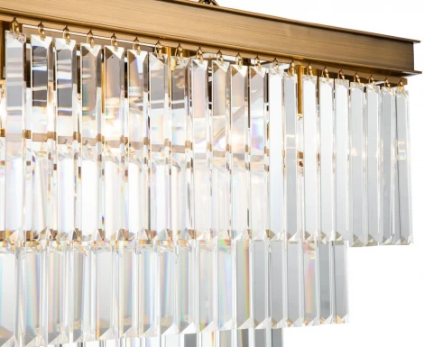 Подвесная люстра каскадная iLamp Triumph 6119-800 BR (220V, хрусталь, на цепи)